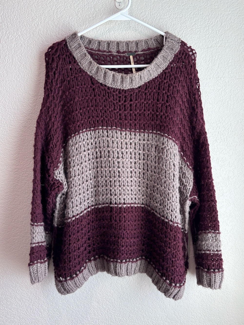 Free People Alpaca & Wool Blend Monaco Pullover Knit Sweater Women’s Size Medium